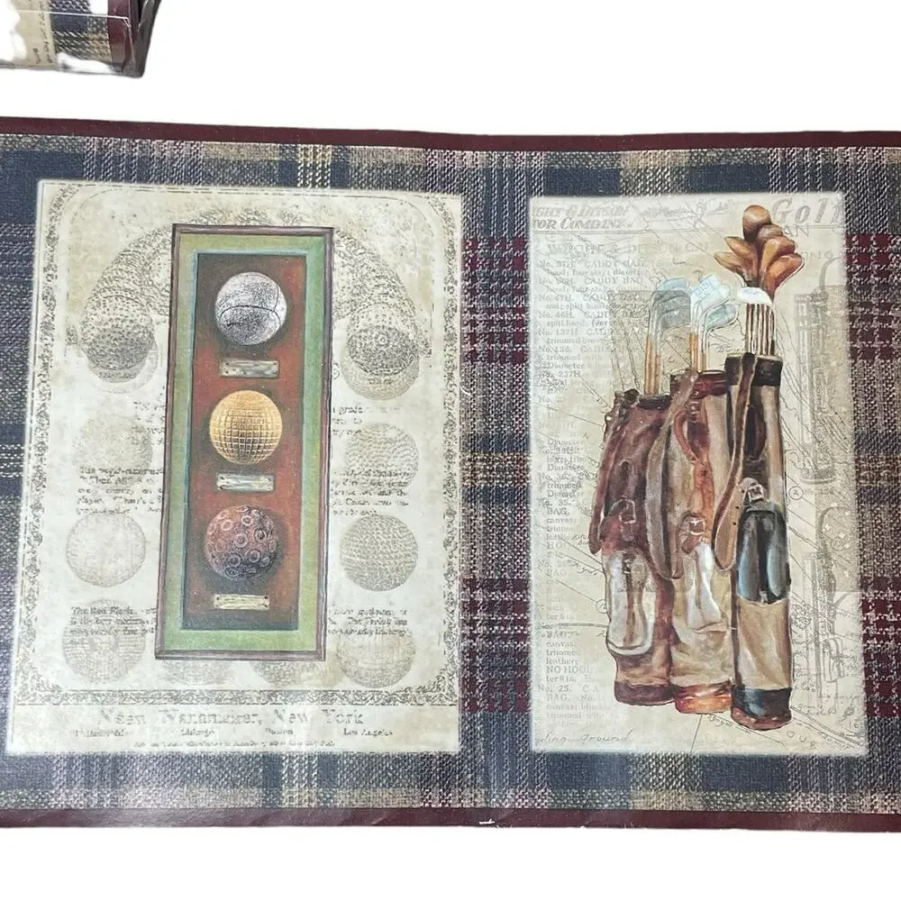 Chesapeake‎ Wallcoverings Golf Theme Wallpaper Border 10 Yards FAM65151B